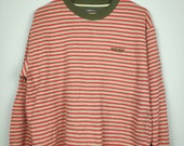MARIE CLAIRE Vintage Small Spell Stripe Red White Color Jumper Size L