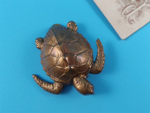 TURTLE marked Antique Jewelry Collectible Dress-C… - image 2