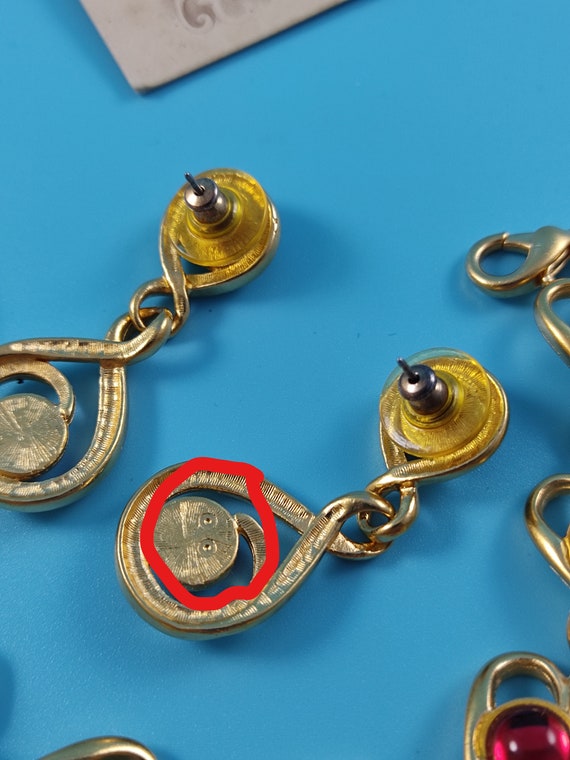 AVON signed Vintage Jewelry Set Bracelet Earrings… - image 5