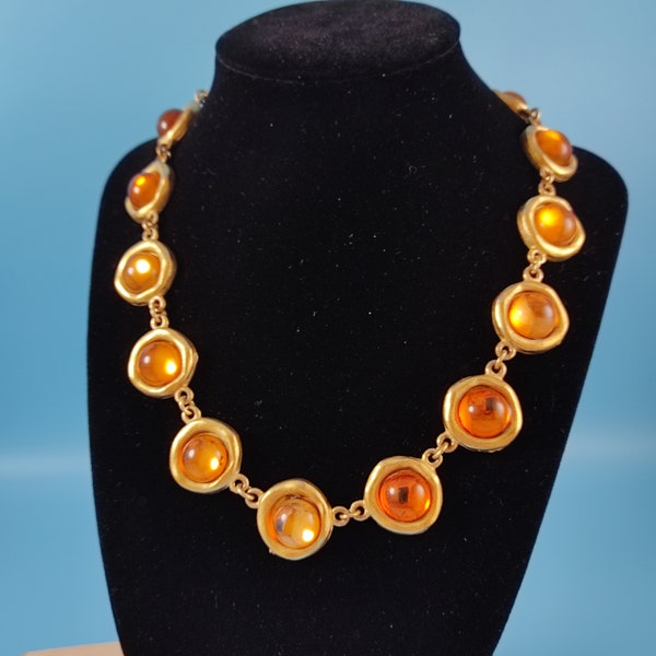 Collier Signé Biche De Bere Paris - En Métal Doré, Excellent état Comme Neuf