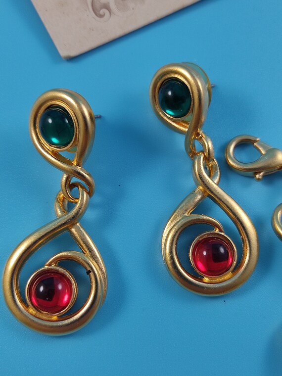 AVON signed Vintage Jewelry Set Bracelet Earrings… - image 4