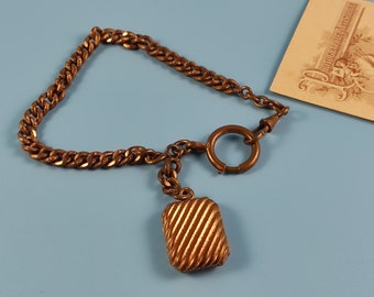 Antique Edwardian CHATELAINE for watch LOCKET Pendant France 19th century