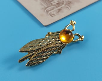 Broche Femme Vintage Cigale Yves Rocher Bijou B041