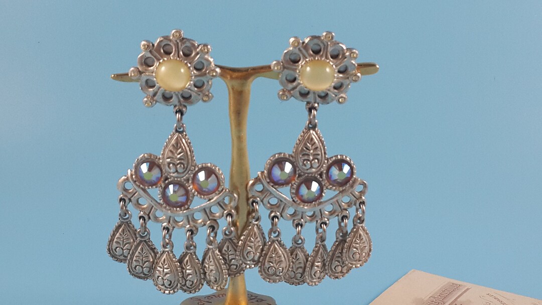 Boucles D'oreilles Vintage Jacky De G Paris - Clip-on (sans Perçage), Dorées, Occasion