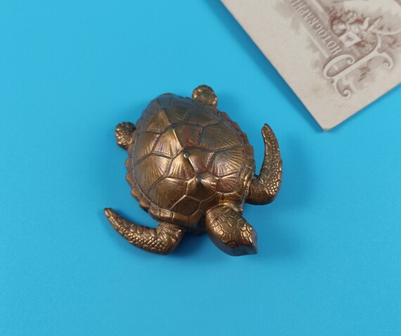 TURTLE marked Antique Jewelry Collectible Dress-C… - image 4