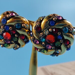 JACKY De G. style Vintage Jewelry Clips-on-Earrings France Paris 1980-s image 2
