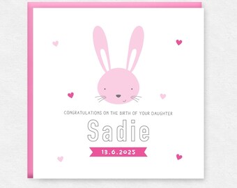 Carte de voeux personnalisée pour petite fille