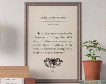 Christmas Carol Quote Print, Charles Dickens, Inspirational Literature (Digital Download)