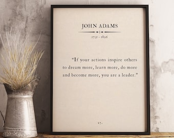 John Adams Quote Print, Inspirational Wall Art (Digital Download)