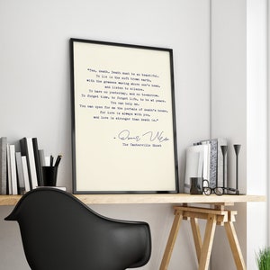 Oscar Wilde Printable Wall Art, Death Quote Poster, Eclectic Print, Motivational Sign Inspirational Quote, Spiritual poster, Trendy Print