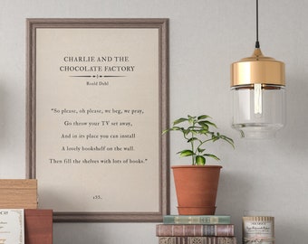 Charlie and the Chocolate Factory Print – Roald Dahl Quote (Digital Download)