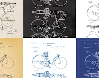 May include: A vintage patent drawing for a bicycle with a unique design. The drawing is in black and white and shows the bicycle from multiple angles. The patent number is 446,175 and the date is February 10, 1891. The inventor is W. Scantlebury.