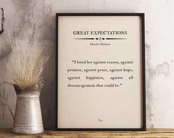 Charles Dickens Great Expectations Quote Print (Digital Download)