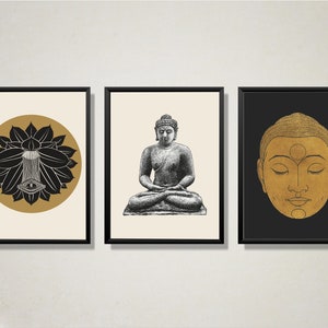 Buddha on the Borobudur, Mandala Flower, Yoga Poster, Boho Style Print, Nirvana Spiritual Print, Lotus Poster, Buddhism, Only Good Vibes