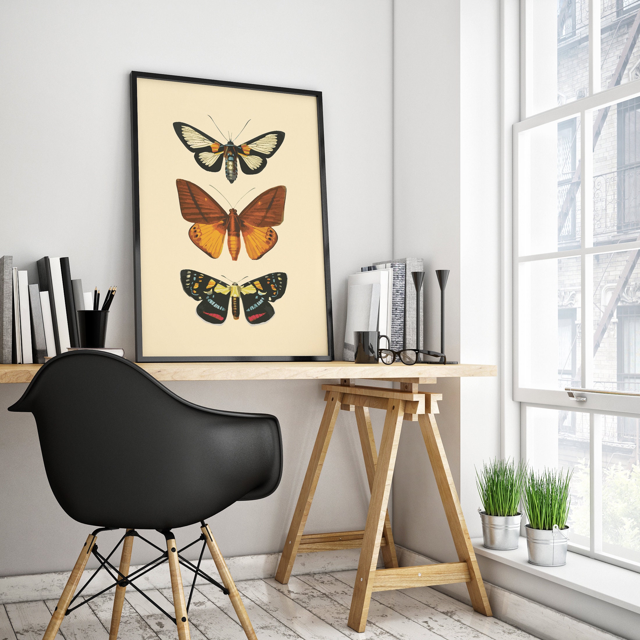 Moth and Butterfly Wall Art Print, Insect Decor (digital Download) - Etsy