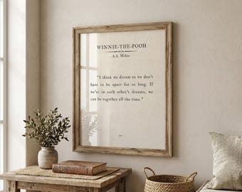 Winnie the Pooh Druck | Inspirierend A.A. Milne Art | Digitaler Download für Kinderzimmer Dekor