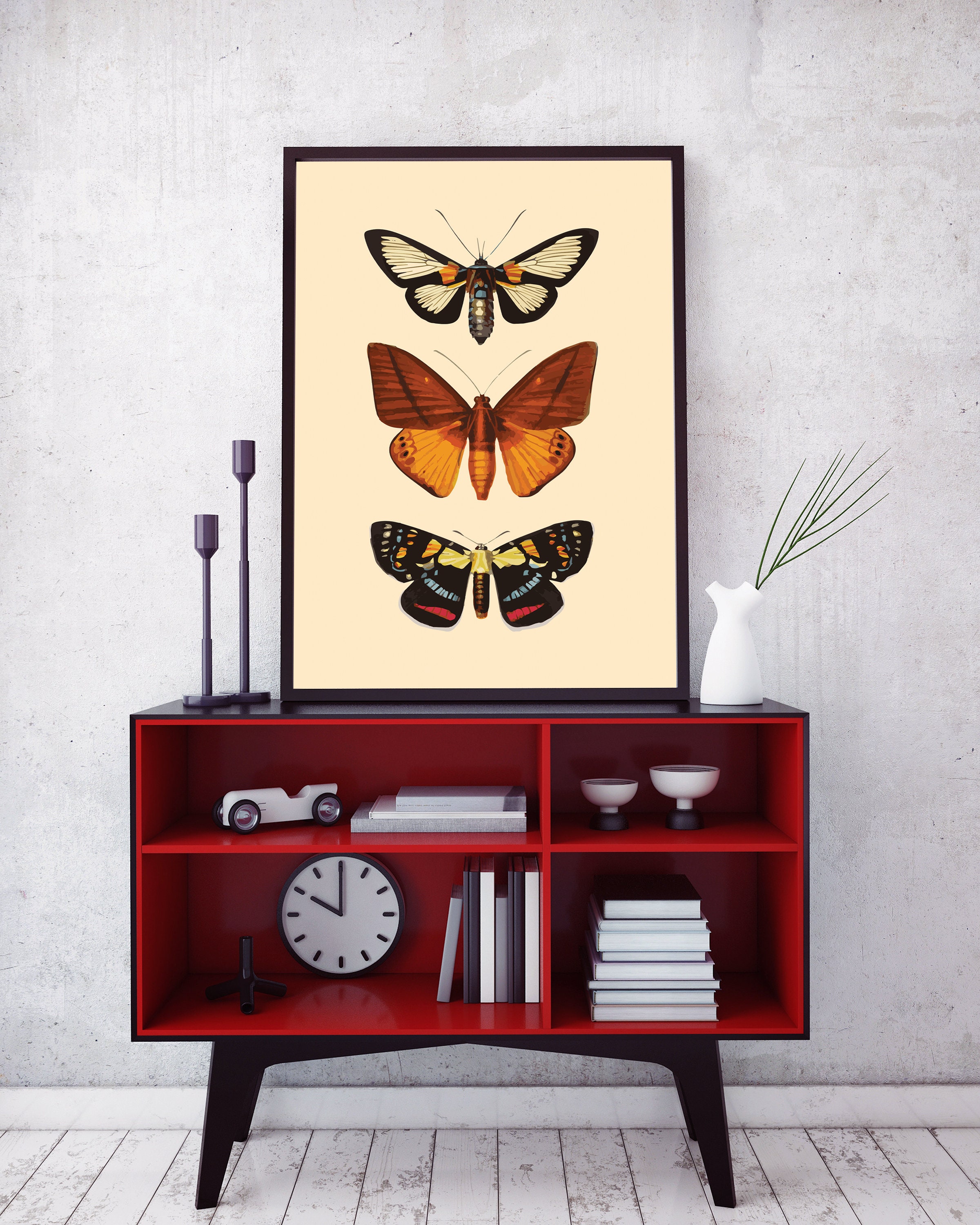 Moth and Butterfly Wall Art Print, Insect Decor (digital Download) - Etsy