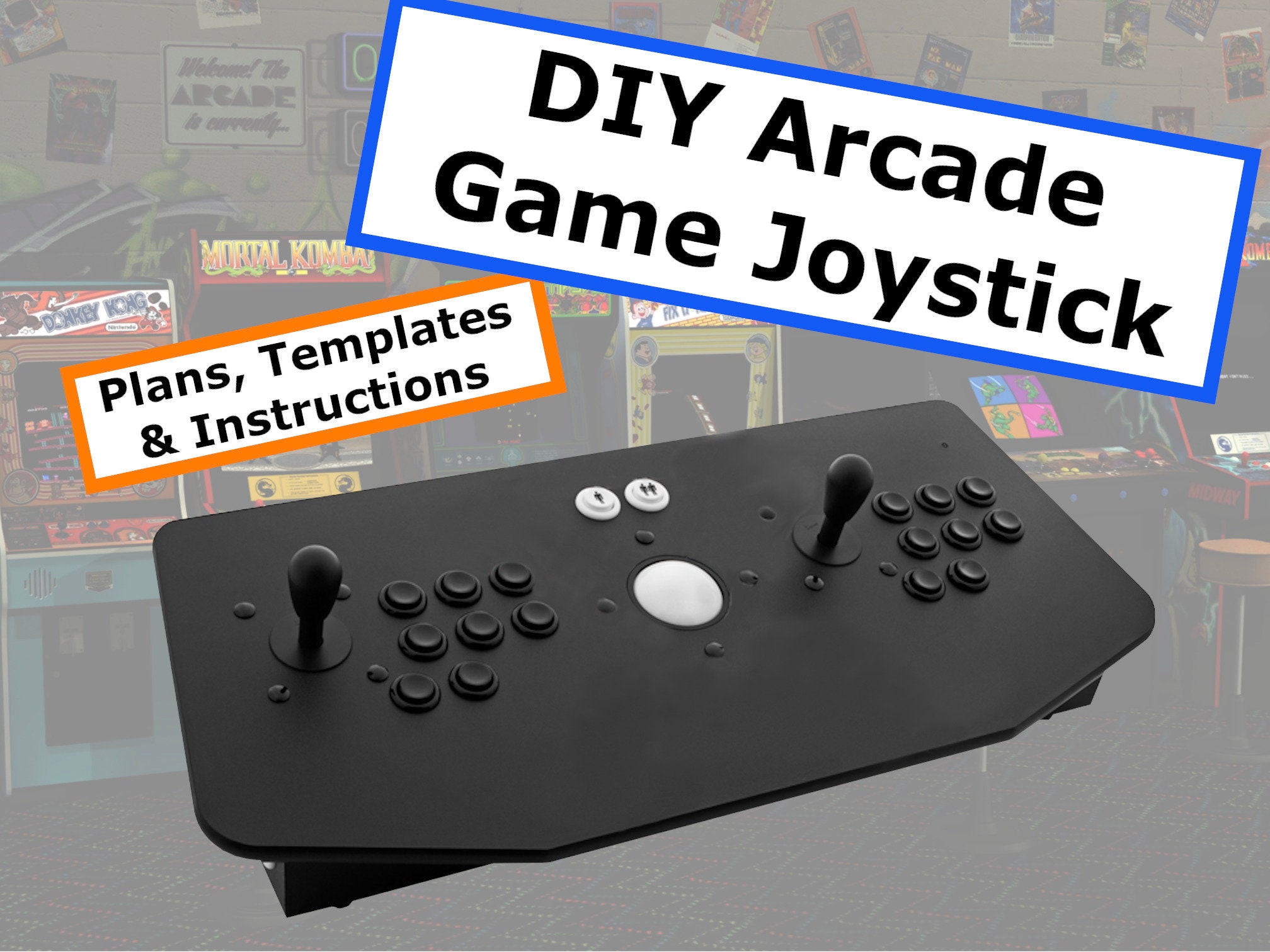 DIY Controller Stick Plans for MAME Arcade Cabinet, Build Your Own X Arcade Tankstick Clone Joystick with Trackball