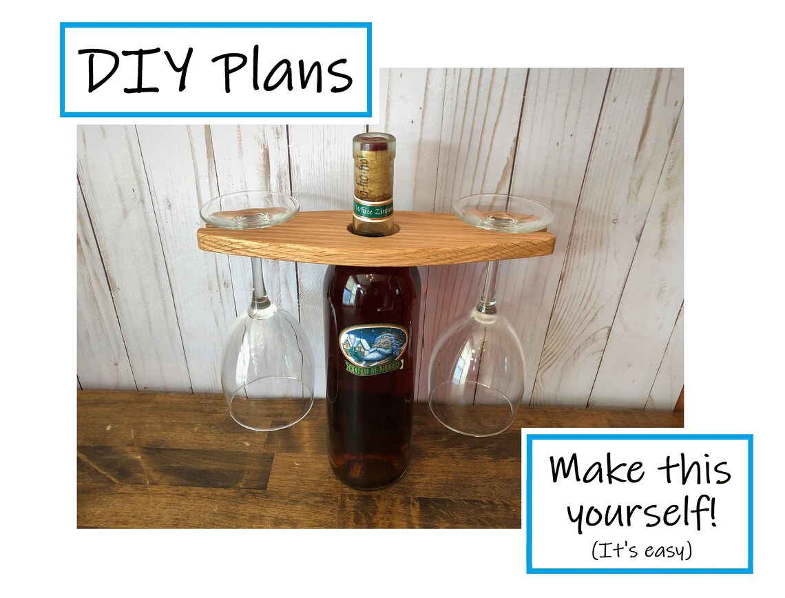 Wine Glass Holder Plans, Easy to Make Wood Project, Step by Step