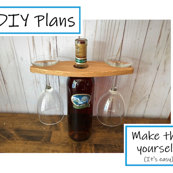 Wine Glass Holder Plans, easy to make wood project, step by step instructions with template and photos, great mini wine rack gift, DIY