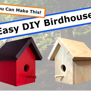 Simple Bird House Plans & Instructions, Super Easy DIY Nature Project, Bird Houses are Great Gifts,