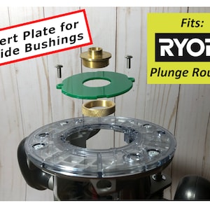 Guide Bushing Insert Plate for Ryobi Plunge Router, use to trace templates