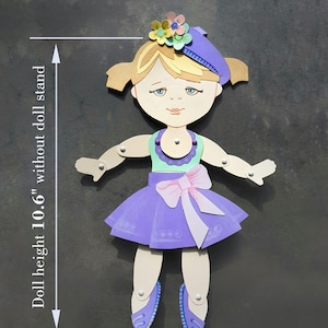 Articulated Paper Doll Printable. Jointed Paper Dolls Template. Dress ...