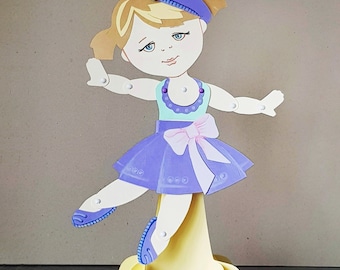 Articulated paper doll printable. Jointed paper dolls template. Dress up doll. Paper doll digital. Do it yourself.