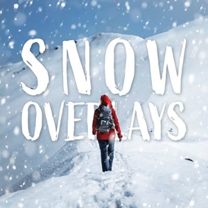 12 Light Falling Snow Overlays | Christmas, Winter, Holiday, Dreamy, Magic, Background, Stock Photography | Instant Download