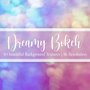 50 Dreamy Bokeh Textures | Background, Stock, Overlay, Colorful, Photography | Instant Download