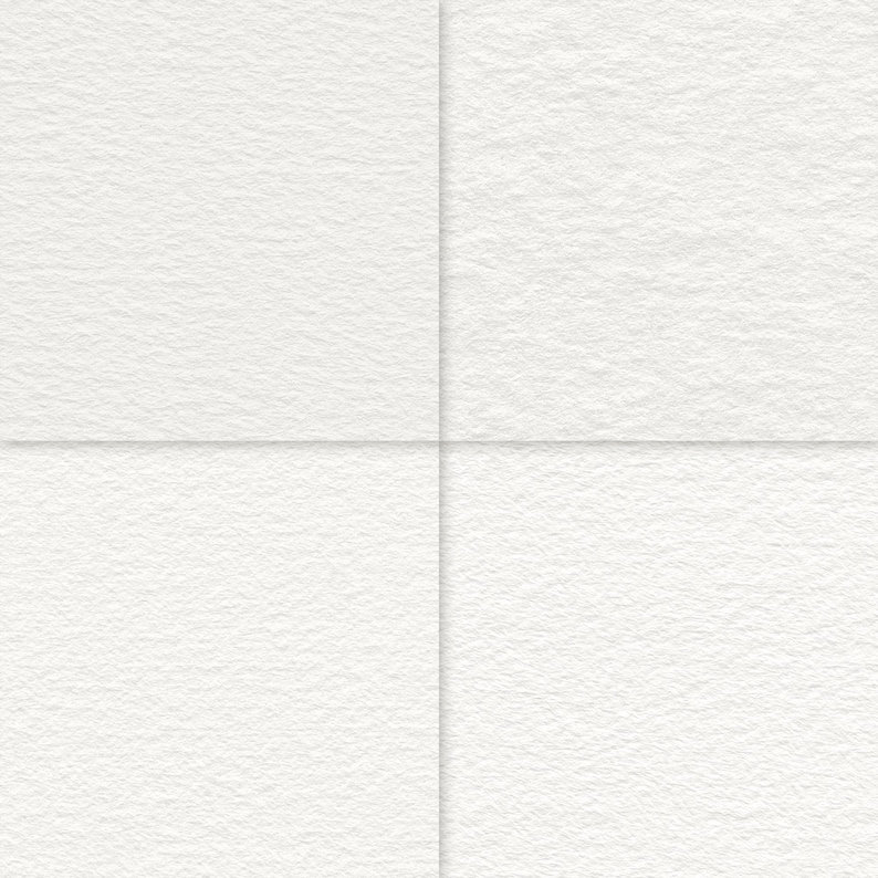 May include: A square grid composed of four equal sections of white paper with a distinct, rough, and textured surface. The paper features a visible grain pattern throughout, creating a tactile appearance across all four quadrants of the image.