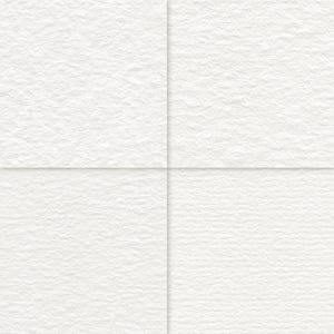 May include: A square sheet of bright white paper featuring a distinct, heavy cold-press texture. The surface is divided into four equal quadrants by a thin, vertical and horizontal crosshair line, creating a grid pattern across the textured material.