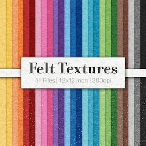 Big Felt Texture Set | 51 Digital Papers | High Resolution | Background, Backdrop, Glitter, realistic, colorful | Instant Download