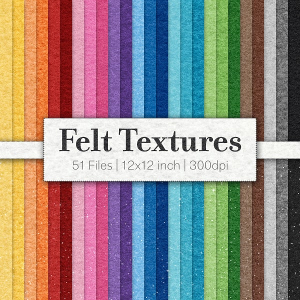 Filz Texturen Set, 51 Texturen in hoher Auflösung, Hintergrund, Digital Paper, Glitzer, realistisch
