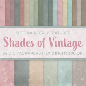 Vintage Painterly Texture Package | 24 Textures | Overlays | High Resolution, 300dpi | Instant Download