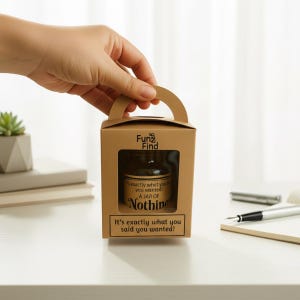 Funny Joke Gift Box Design Window Display Desk Decor Conversation Piece For Friend Gag Present Nothing Inside Humor Decoration Office Gift image 5