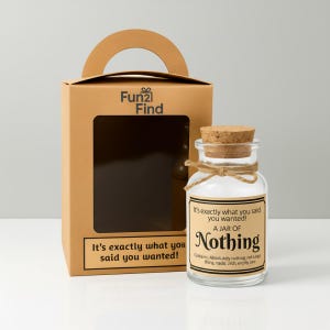 Funny Joke Gift Box Design Window Display Desk Decor Conversation Piece For Friend Gag Present Nothing Inside Humor Decoration Office Gift image 8