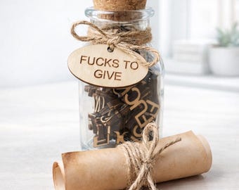 Sarcastic Desk Accessory Office Decor Wooden Sign Humor Gift Coworker Present Glass Container Shelf Decoration Conversation Piece Novelty