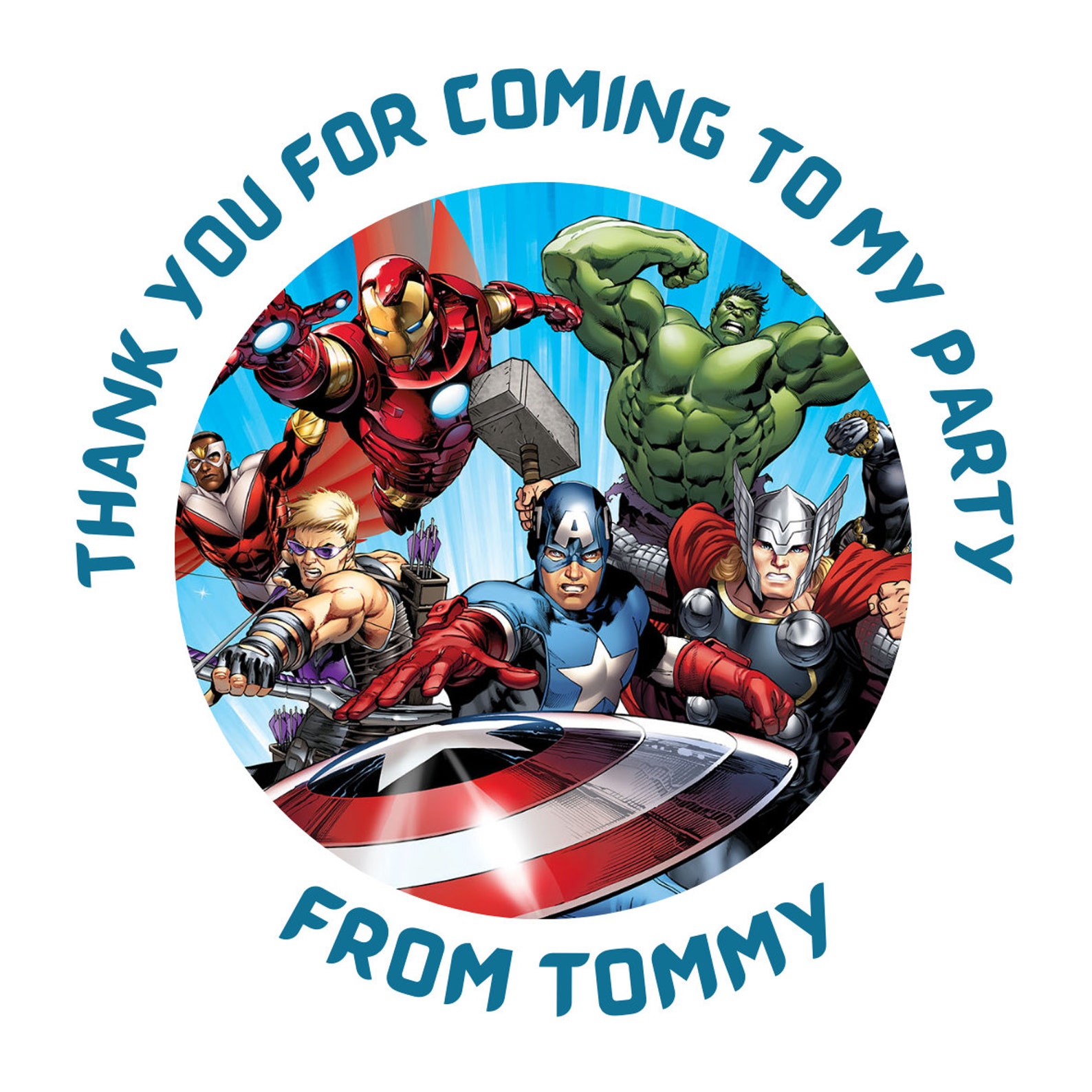 Personalised Birthday Stickers Avengers / Sweet Cone Stickers Etsy