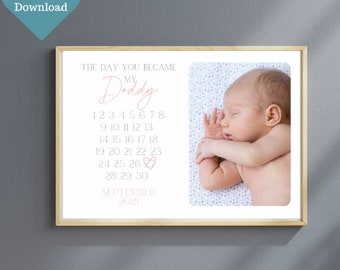Regalo personalizado con foto para papá, regalo para nuevos padres (descarga digital)