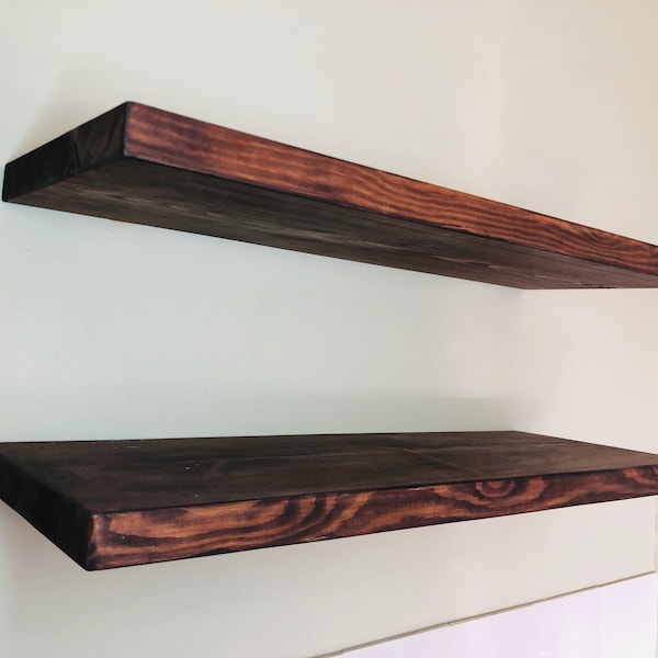 Deep Wood Wall Mount Shelf - Etsy