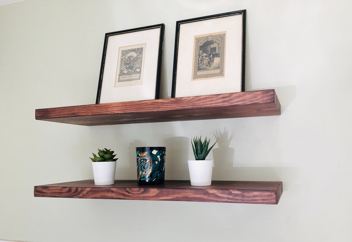 Extra Deep Floating Shelf Wall Shelf Made From Solid Wood Etsy