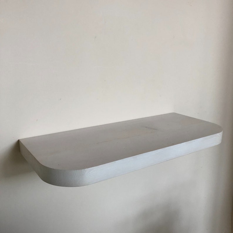 Rounded Corners Floating Rustic Shelf Reclaimed Scaffold Board Etsy