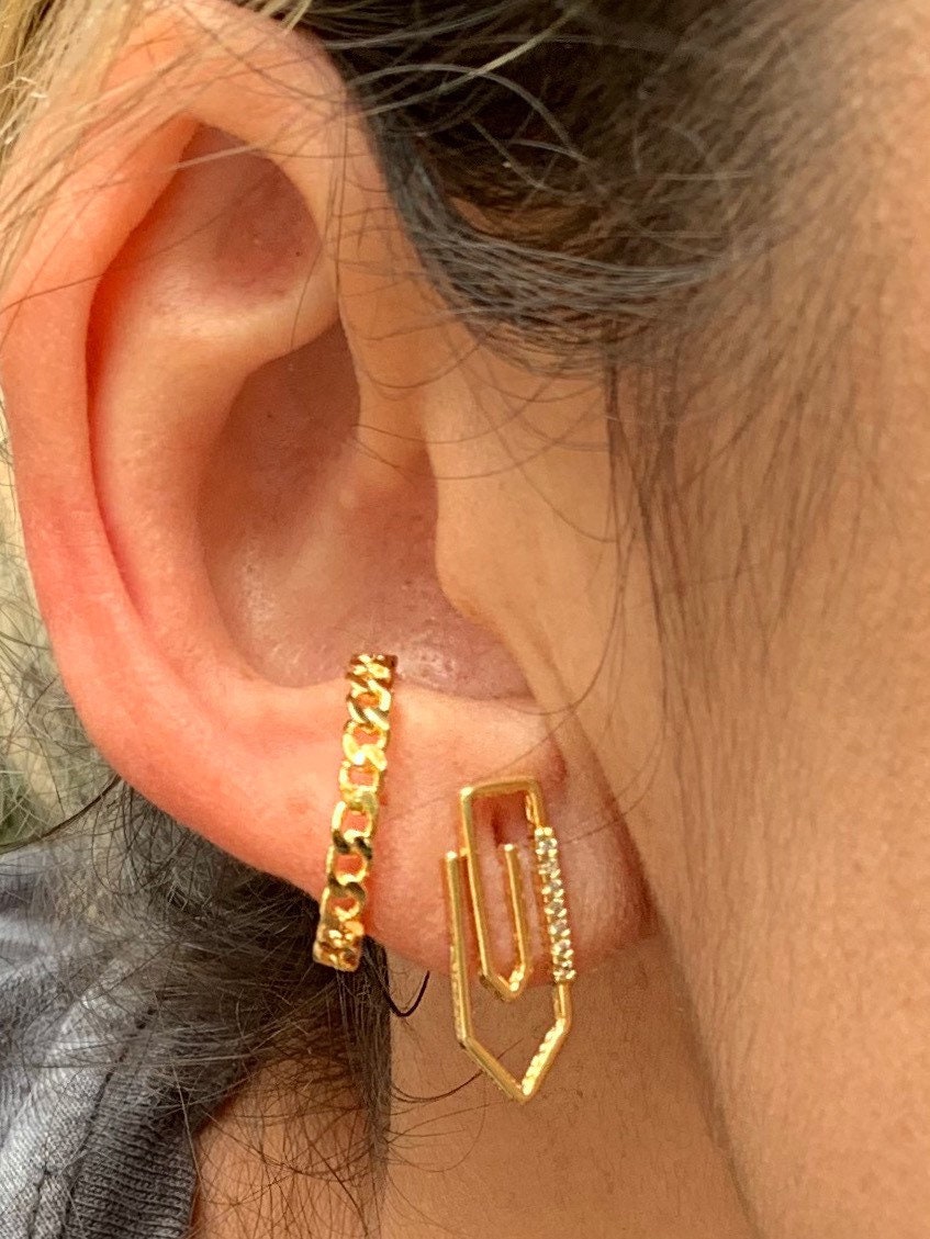 Gold Filled Paper Clip Earrings/ Best Seller Earrings / Etsy