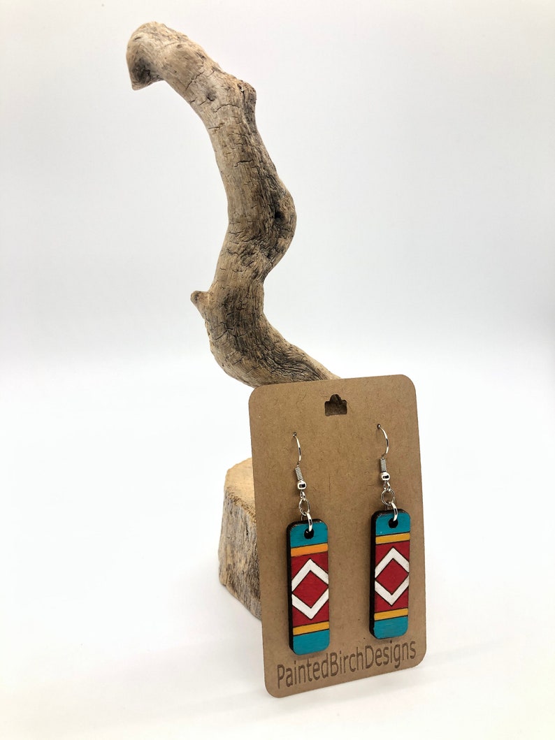 Green - Quirklets Handpainted Clay Hand Earrings 58 main image 1