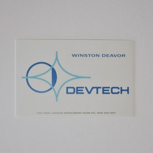 Devtech Winston Deavor Business Card the Incredibles 2 Movie Prop ...