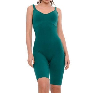 Green yoga jumpsuit woman One-piece yoga outfit Stretchy yoga unitard Breathable Yoga catsuit Women&#39;s activewear unitard Gift for yogalovers