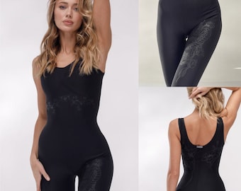 Black  cotton bodysuit for yoga, pilates, aerial gymnastics, Sports Catsuit for Women, gifts for women Premium quality