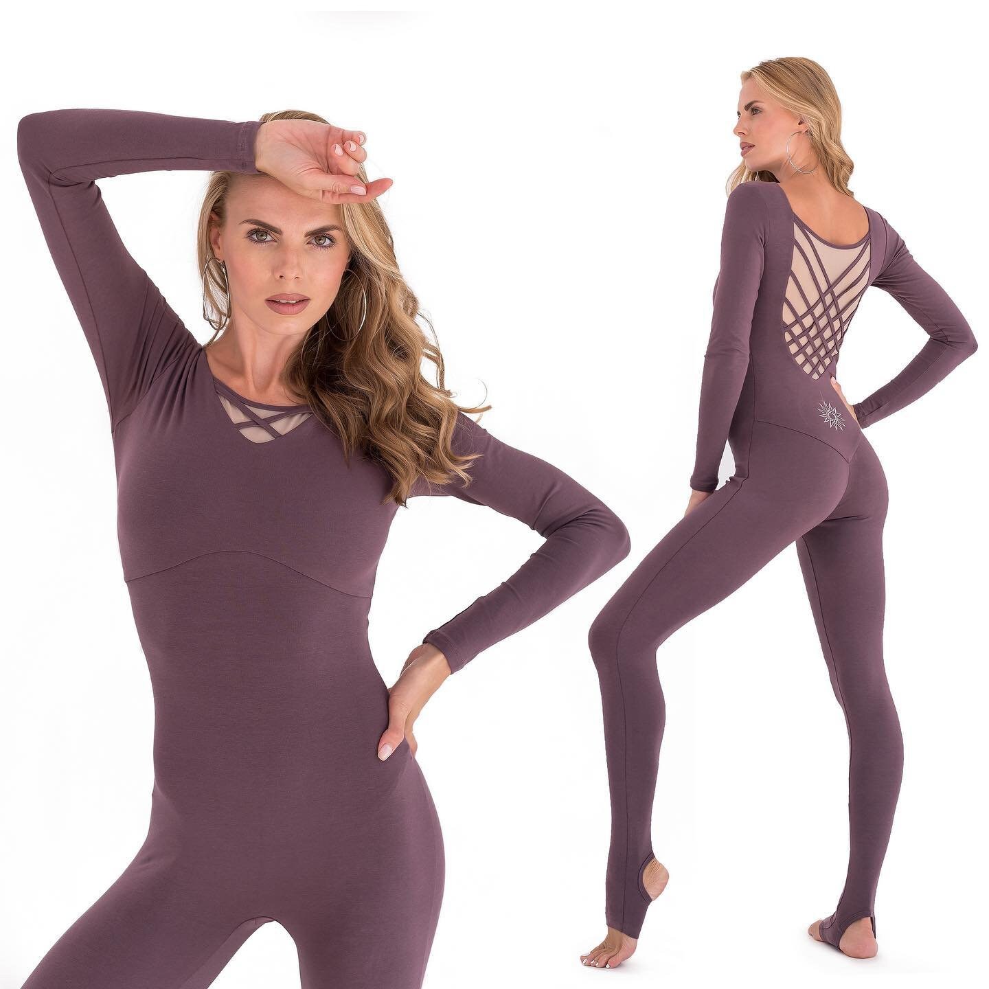 Beige organic cotton bodysuit for yoga pilates aerial Etsy