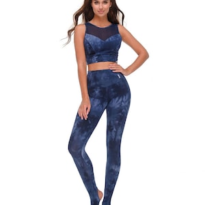 Sports set of top and leggings, Sport bra for yoga, tight leggings for pilates, gymnastics, pole dance, workout bodysuit, gift for women